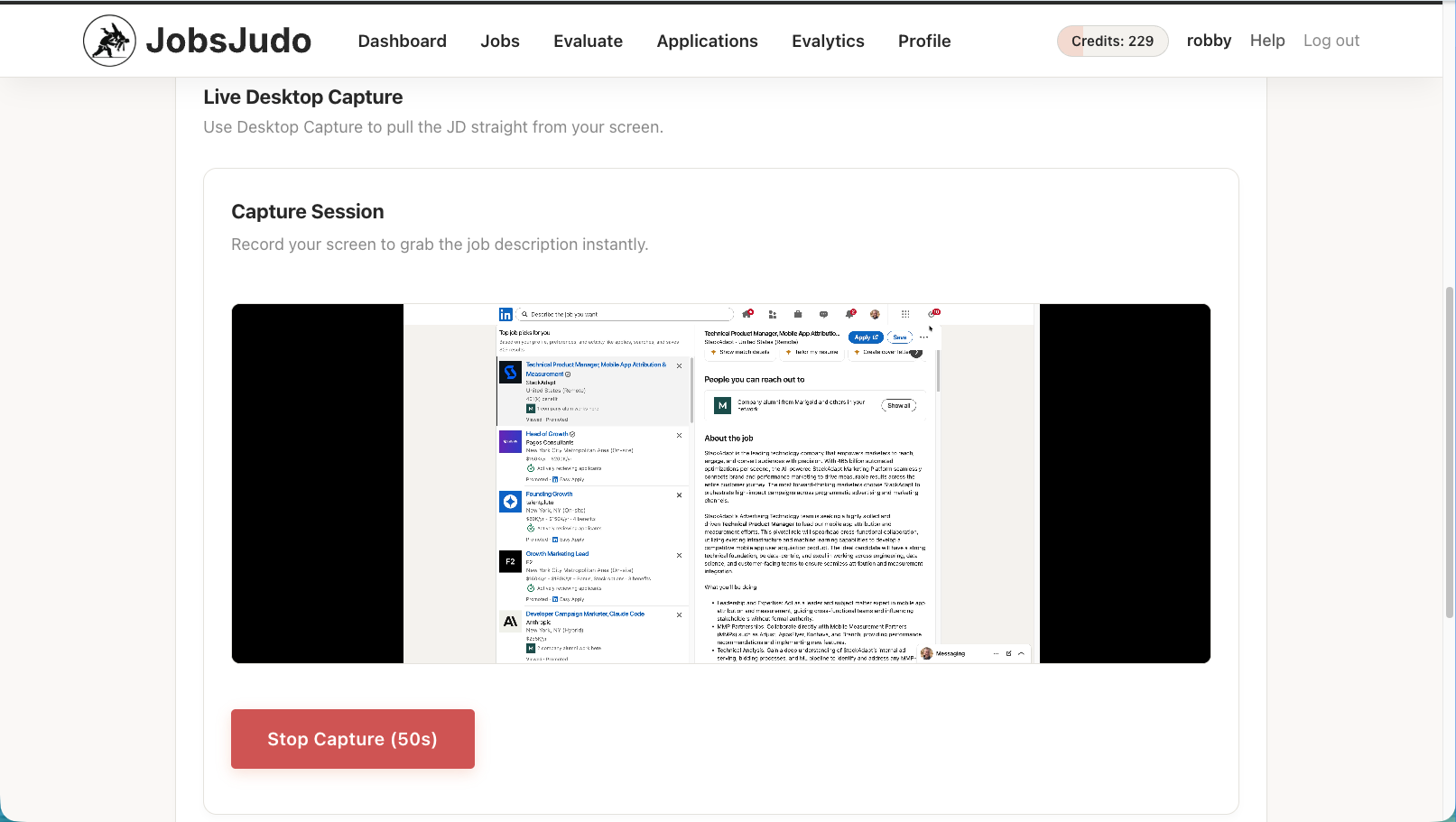 Live Desktop Capture